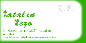 katalin mezo business card